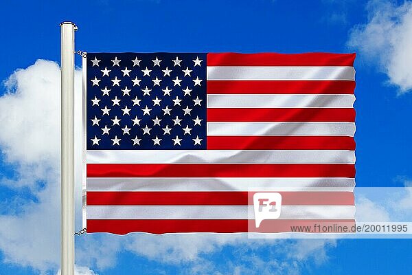 Flagge von den USA  Vereinigte Staaten von Amerika  Studio  Nordamerika