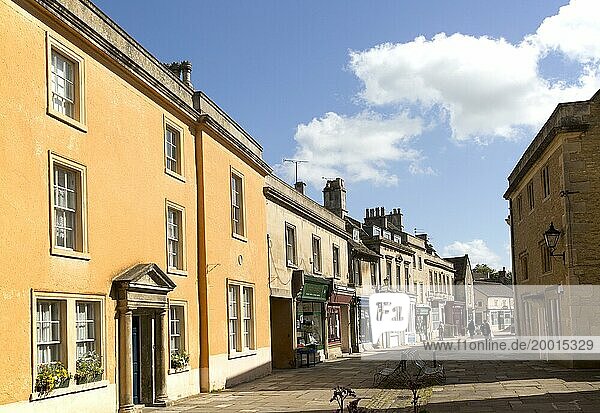Historic buildings and shops  High Street  Corsham  Wiltshire  England  UK