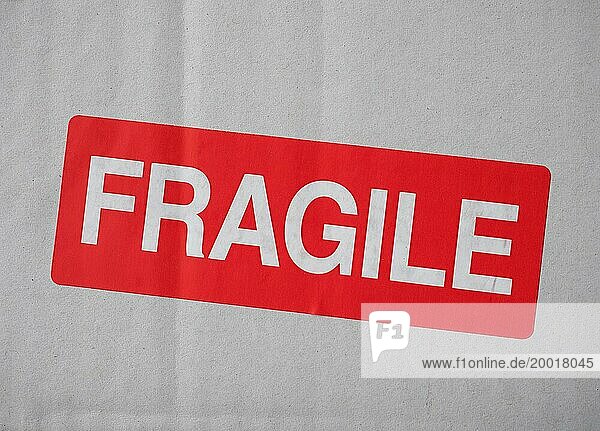Fragile Zeichen Etikett Zeichen