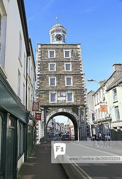 Historischer Uhrentorturm  Youghal  Grafschaft Cork  Irland  Irische Republik  Europa