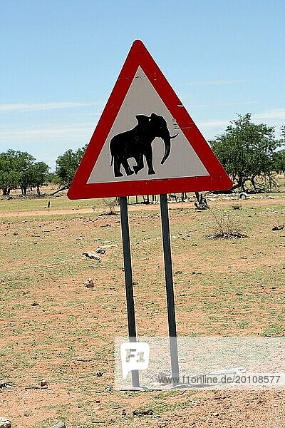 Verkehrsschild in Namibia Afrika