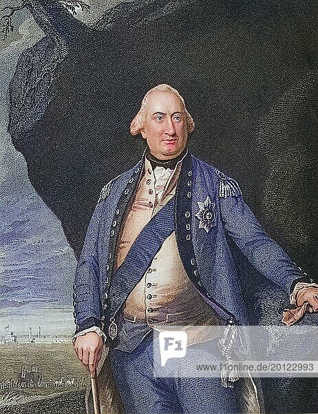 Charles Cornwallis  1st Marquis and 2nd Earl Cornwallis  1738-1805  British general and statesman  Historical  digitally restored reproduction from a 19th century original  Record date not stated