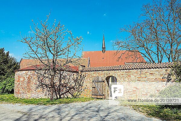 Holy Cross Monastery and city wall in the Hanseatic city of Rostock