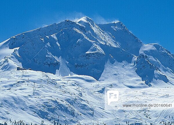 Der Piz Corvatsch bei St. Moritz. Berg Corvatsch in St  retro  vintage  alt