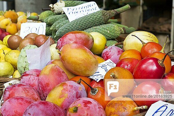 Fresh tropical fruit at a market