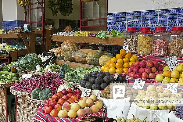 Fresh tropical fruit at a market