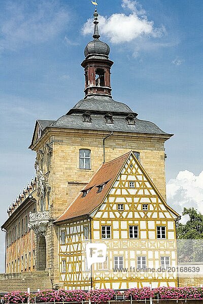 Old town hall with Rottmeisterhäuschen in Bamberg
