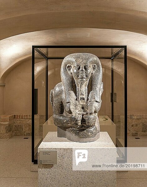 Upper part of the statue of a Nile god  Egyptian and New Museum  Museum Island  Berlin  Germany  Europe
