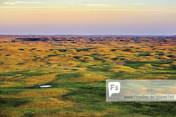 Sand Hills of Nebraska made of sediment eroded from the Rocky Mountains; Valentine  Nebraska  United States of America