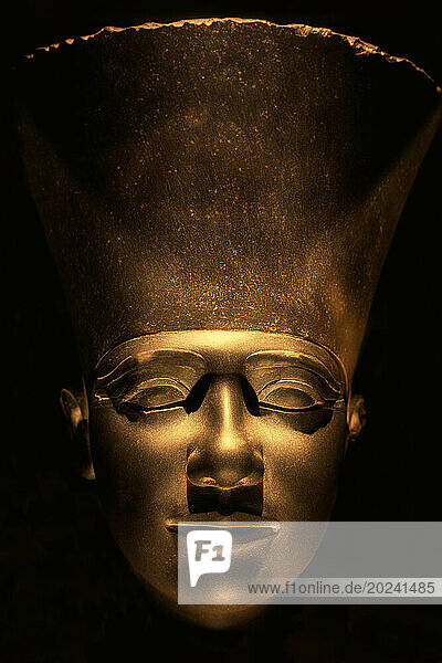 Head of Userkaf  recovered from his sun temple  at the Grand Egyptian Museum in Cairo; Cairo  Egypt