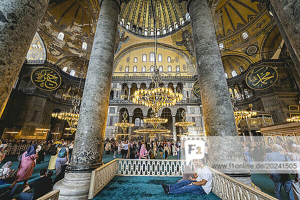 Hagia Sophia Grand Mosque interior; Istanbul  Turkey