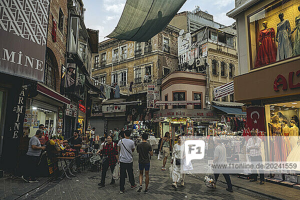 Shoppers at the Grand Bazaar in Fatih  Istanbul; Istanbul  Turkey