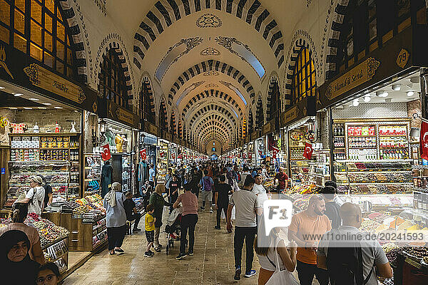 Shoppers at the Grand Bazaar in Istanbul; Istanbul  Turkey