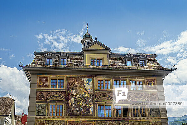 Town hall in old city of Schwyz  Switzerland