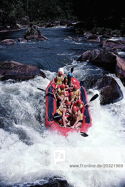 Australia. Queensland. Tully River. White water rafting.