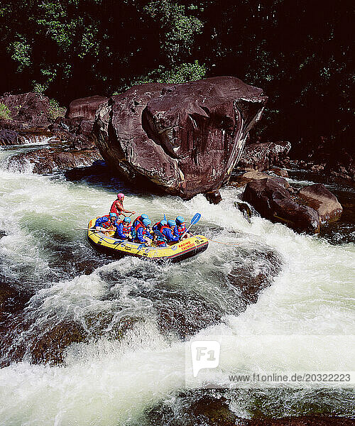 Australia. Queensland. Tully River. White water rafting.