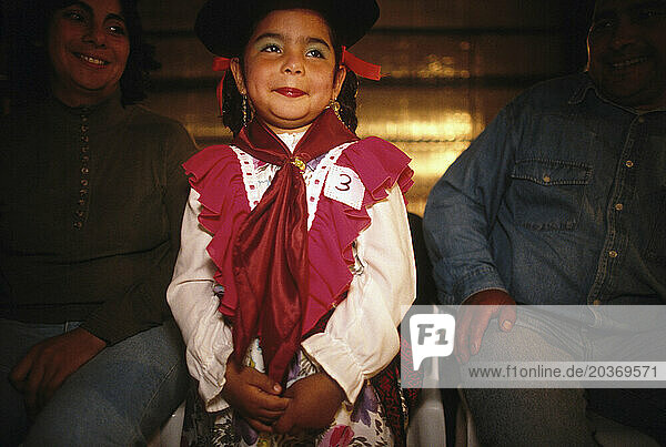 Little cowgirl at a dance competition