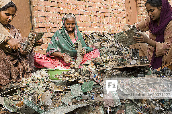 Electronics recycling in New Delhi  India