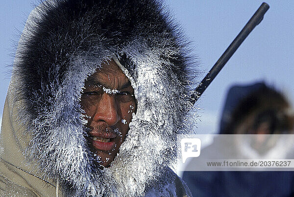 Portrait of Inuit hunter  Nunavut  Canada