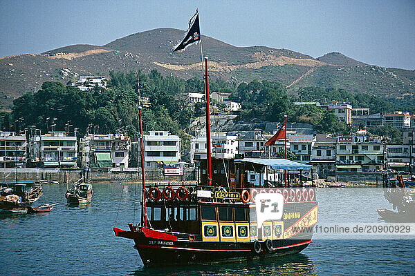 China. Hong Kong. Bauhinia Junk boat cruise at Lamma Island.