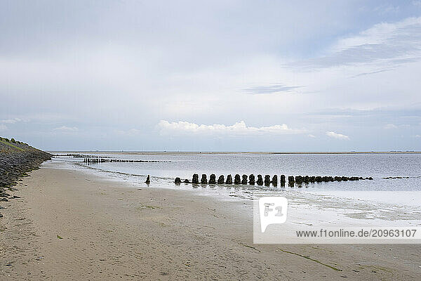 Germany  Schleswig-Holstein  Groyne on sandy beach