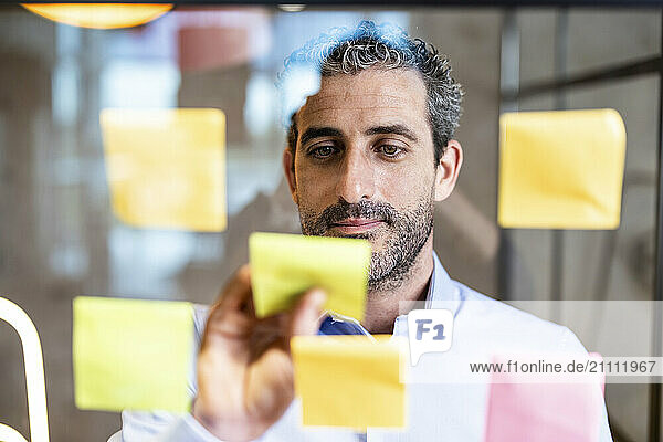 Businessman planning new strategies at co working space