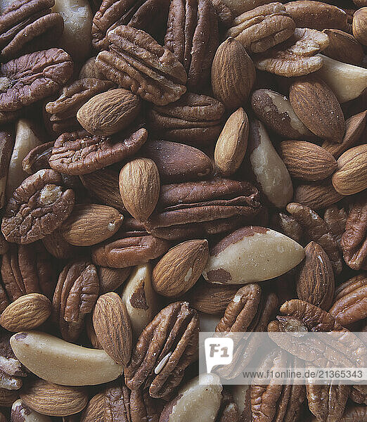 Still life. Food. Nuts. Mixed selection.