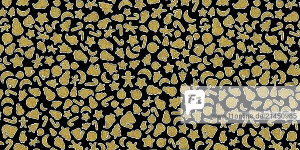 Schwarz und Gold Weihnachten Hintergrund  Weihnachten Ikonen Elemente banner