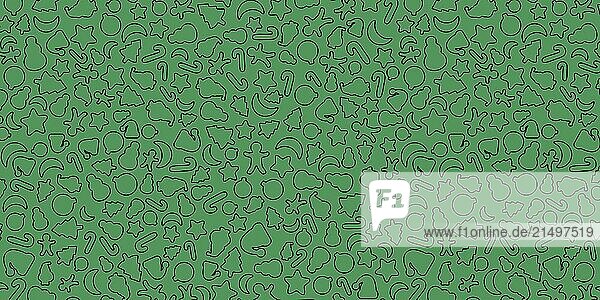 Grün und Schwarz Weihnachten Hintergrund  Weihnachten Icons Elemente banner
