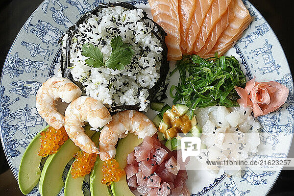 Sashimi plate  Japanese food  France  Europe