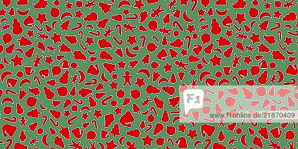 Grün und Rot Weihnachten Hintergrund  Weihnachten Icons Elemente banner