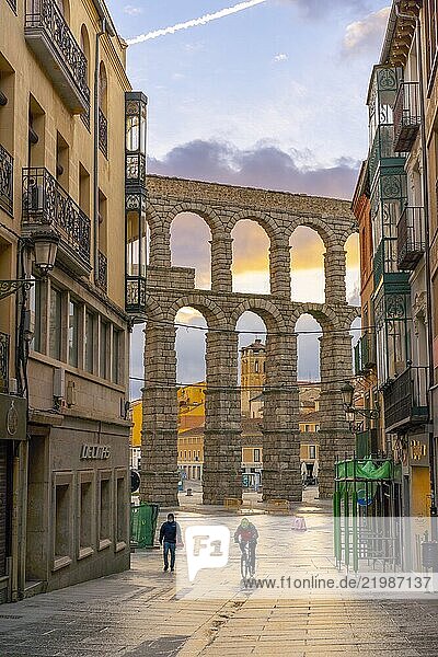 Roman Aqueduct  UNESCO  Segovia  Castile and Leon  Spain