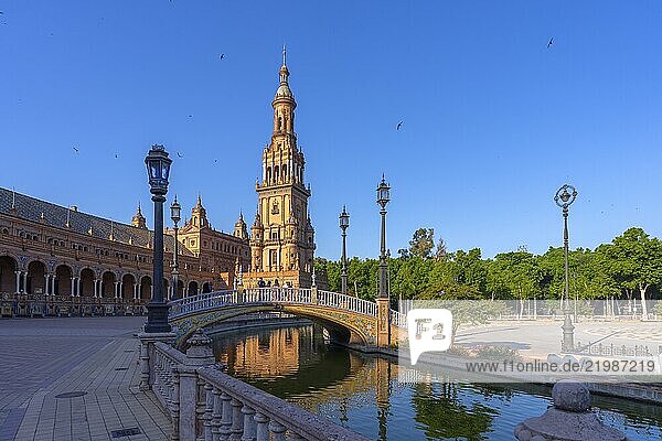 Plaza de Espana  Seville  Andalusia  Spain