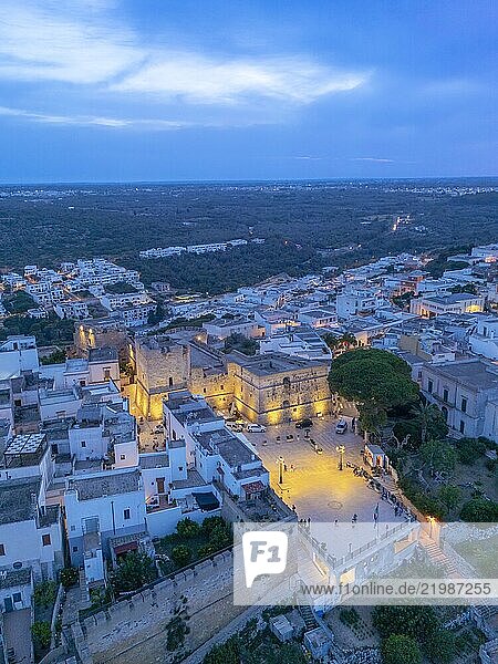 Aerial view of Castro  Lecce  Salento  Apulia  Italy  Europe