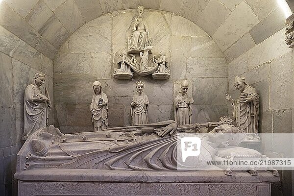 Tomb of John of Aragon  Metropolitan and Primatial Cathedral Basilica of Santa Thecla  Tarragona  Catalonia  Spain