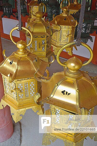 Japan  Nara  Kasuga Taisha  shinto shrine  lanterns