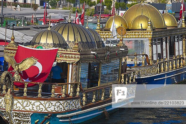 fish restaurants  Istanbul  Emin?n?  T?rkiye  Turkey  Golden Horn  travel  skyline  Europe  people