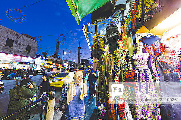 Jordan  Middle East  Amman. Al Balad district. Women's boutique