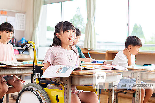 Japanese Kids In Classroom