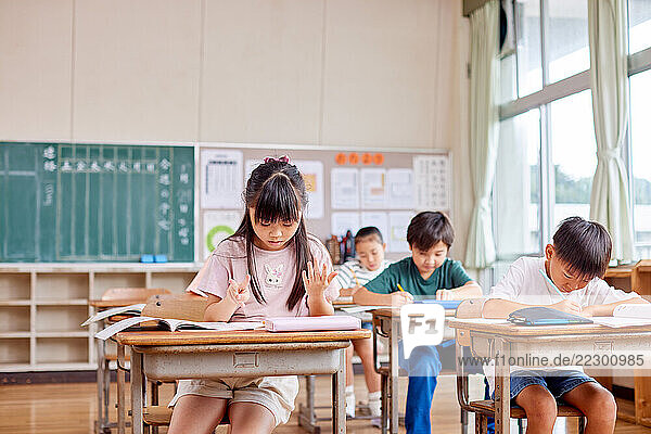 Japanese Kids In Classroom