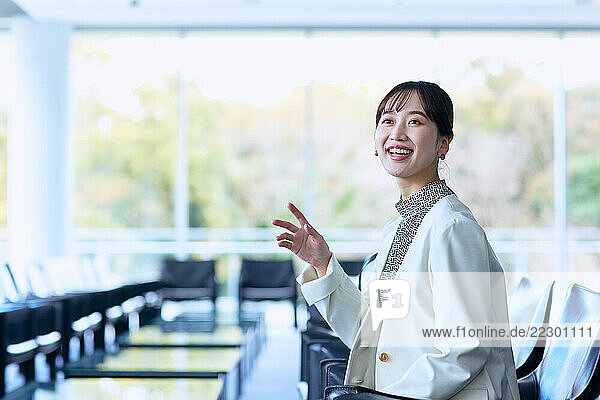 Japanese Businesswoman In Meeting Room