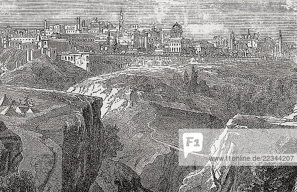 A view of Jerusalem  19th century. From Pictorial Sketches from Bible Lands  published c.1880