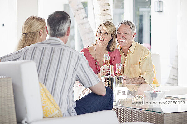 Couples Drinking Wine Together