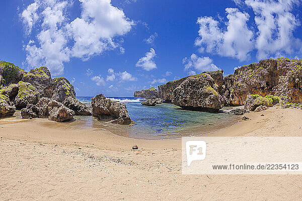 Located in Talafofo  Hidden Beach is also known as Fanhang Beach  Saipan  Northern Mariana Islands; Talafofo  Saipan  Northern Mariana Islands  Micronesia