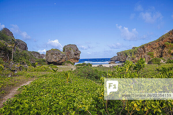 This beach in Talafofo is named for the rock formation that resembles the head of an old man staring out to sea  Old Man By The Sea   Saipan  Northern Mariana Islands; Talafofo  Saipan  Northern Mariana Islands  Micronesia