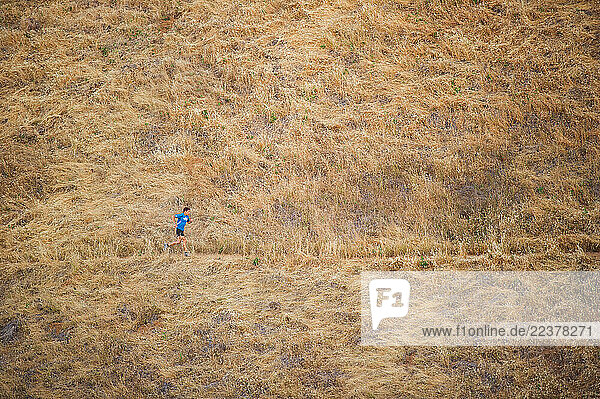 Ultramarathoner  Dean Karnazes out for a trail run on Mount Tamalpais in Mill Valley  California.