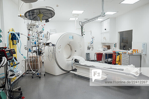 Modern MRT scanner in a hospital emergency room