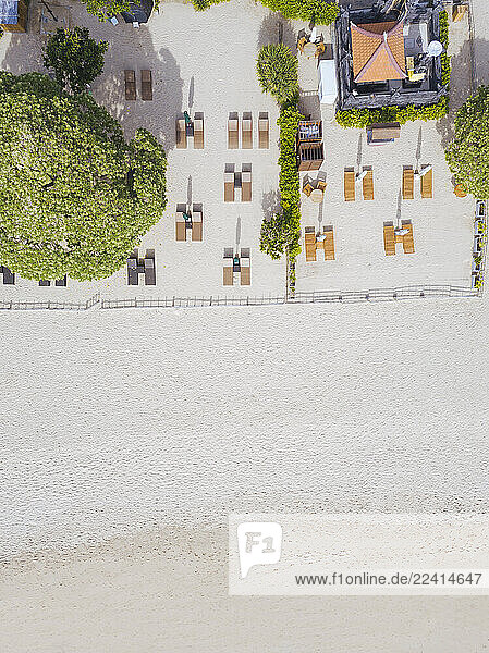 Indonesia  Bali  Nusa Dua  Aerial view of resort beach