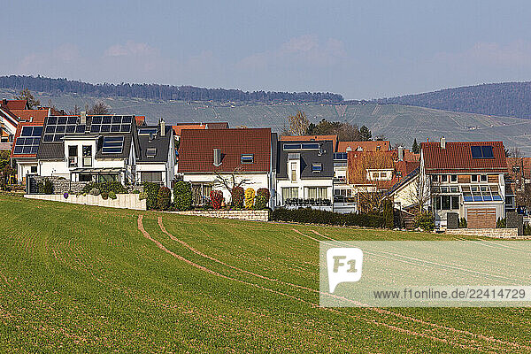 Single-family homes with photovoltaic systems in Weinstadt  Germany