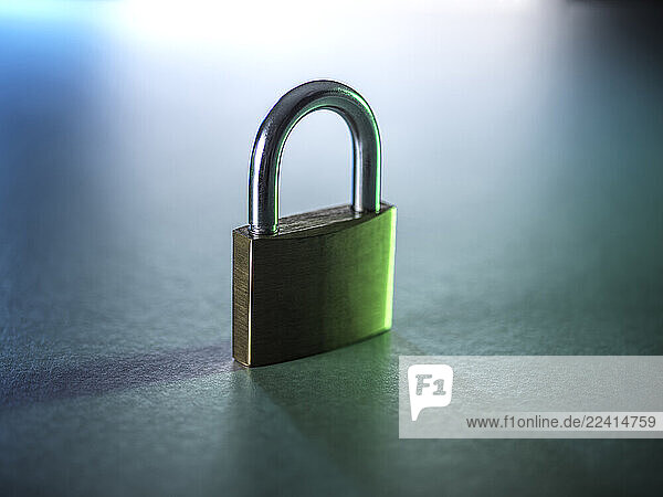 Locked padlock symbolizing protection and cyber security